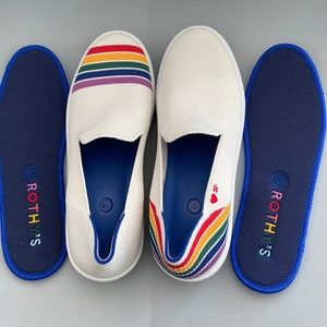RARE Rothy’s Ltd Ed Rainbow slip on 6 NWOB
